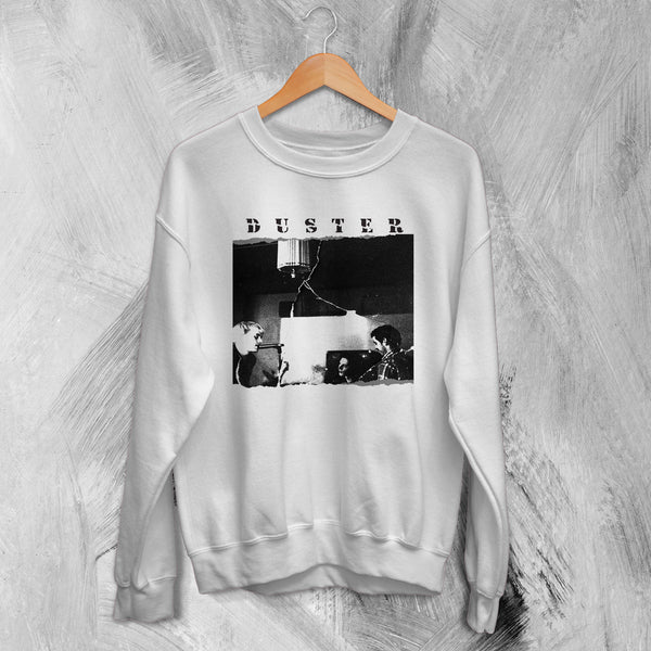 Vintage Duster Music Sweatshirt Discography Album Cover Sweater - White - WorldWideShirt