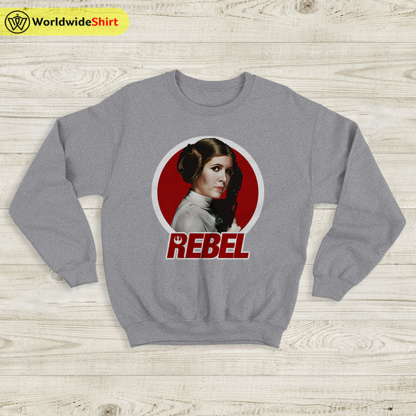 Vintage Princess Leia Rebel Sweatshirt David Bowie Shirt Music Shirt - WorldWideShirt