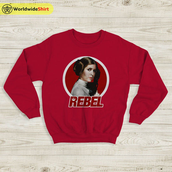 Vintage Princess Leia Rebel Sweatshirt David Bowie Shirt Music Shirt - WorldWideShirt