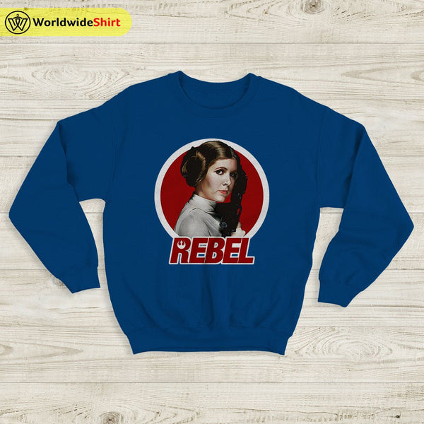 Vintage Princess Leia Rebel Sweatshirt David Bowie Shirt Music Shirt - WorldWideShirt