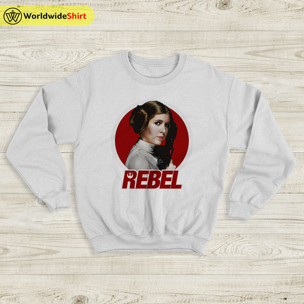 Vintage Princess Leia Rebel Sweatshirt David Bowie Shirt Music Shirt - WorldWideShirt