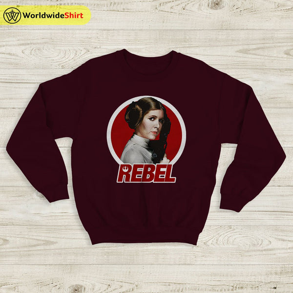 Vintage Princess Leia Rebel Sweatshirt David Bowie Shirt Music Shirt - WorldWideShirt