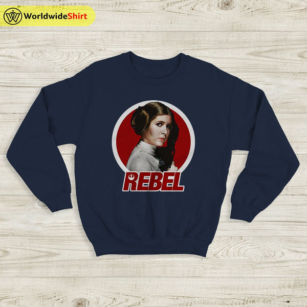 Vintage Princess Leia Rebel Sweatshirt David Bowie Shirt Music Shirt - WorldWideShirt