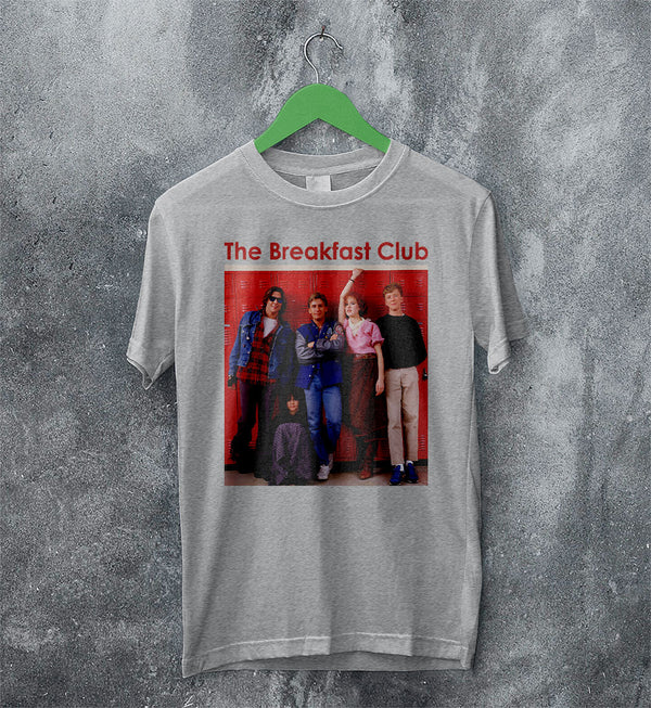 Vintage The Breakfast Club T-Shirt Movie Poster Shirt Comedy Drama Tee - Sport Grey - WorldWideShirt