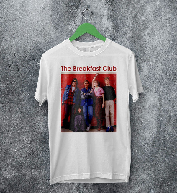 Vintage The Breakfast Club T-Shirt Movie Poster Shirt Comedy Drama Tee - White - WorldWideShirt