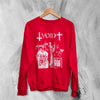 Void Band Sweatshirt Zombie Punk Void Shirt Vintage Skeleton Punk Rock Crewneck - Red - WorldWideShirt
