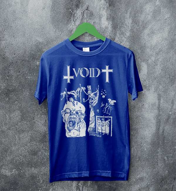 Void Band T-Shirt Zombie Punk Void Shirt Vintage Skeleton Punk Rock Tee - Royal Blue - WorldWideShirt