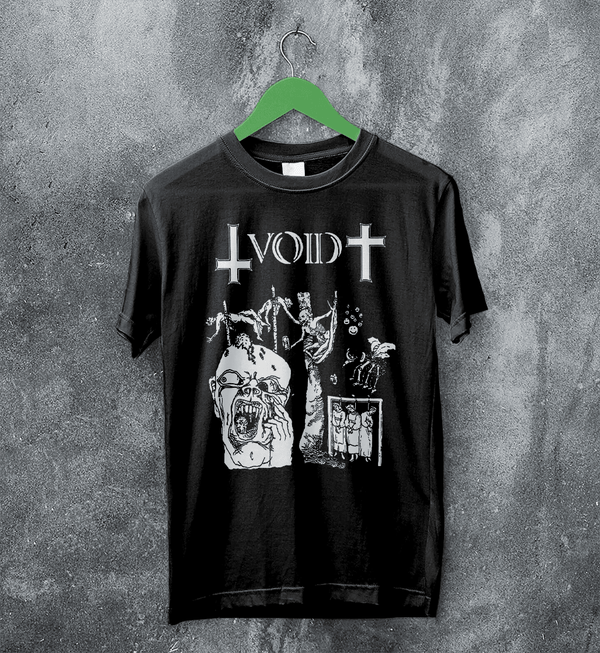 Void Band T-Shirt Zombie Punk Void Shirt Vintage Skeleton Punk Rock Tee - Black - WorldWideShirt