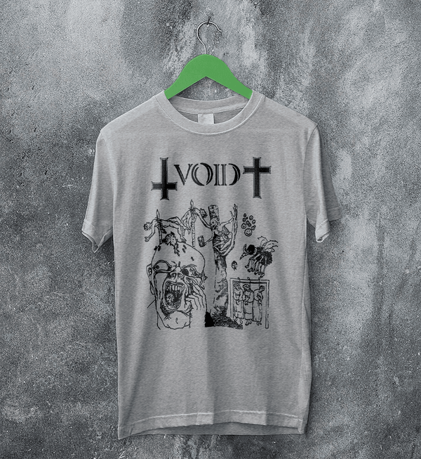 Void Band T-Shirt Zombie Punk Void Shirt Vintage Skeleton Punk Rock Tee - Sport Grey - WorldWideShirt
