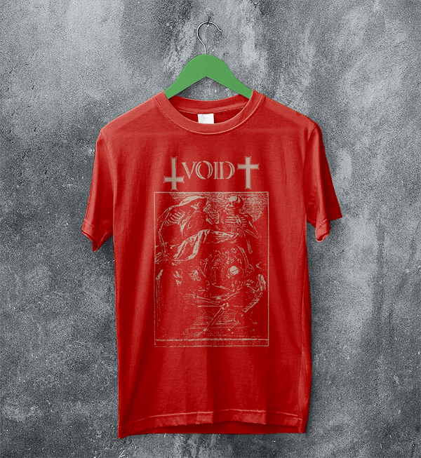 Void Condensed Flesh T-Shirt Album Punk Void Band Shirt Punk Rock Album Art Tee - Red - WorldWideShirt