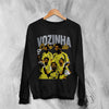 Vozinha Cape Verde Sweatshirt Vintage Vozinha Shirt, Soccer Legend Crewneck - Black - WorldWideShirt