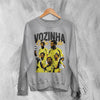 Vozinha Cape Verde Sweatshirt Vintage Vozinha Shirt, Soccer Legend Crewneck - Sport Grey - WorldWideShirt