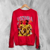 Vozinha Cape Verde Sweatshirt Vintage Vozinha Shirt, Soccer Legend Crewneck - Red - WorldWideShirt