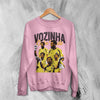 Vozinha Cape Verde Sweatshirt Vintage Vozinha Shirt, Soccer Legend Crewneck - Light Pink - WorldWideShirt