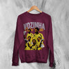 Vozinha Cape Verde Sweatshirt Vintage Vozinha Shirt, Soccer Legend Crewneck - Red Maroon - WorldWideShirt
