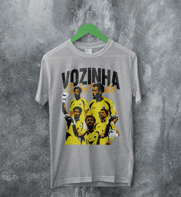 Vozinha Cape Verde T-Shirt Vintage Vozinha Shirt, Soccer Legend Tee - Sport Grey - WorldWideShirt
