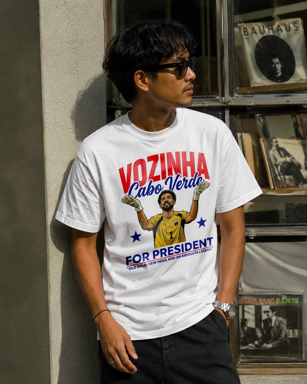 Vozinha For President TShirt, Vintage Vozinha Capo Verde Tee - White - WorldWideShirt
