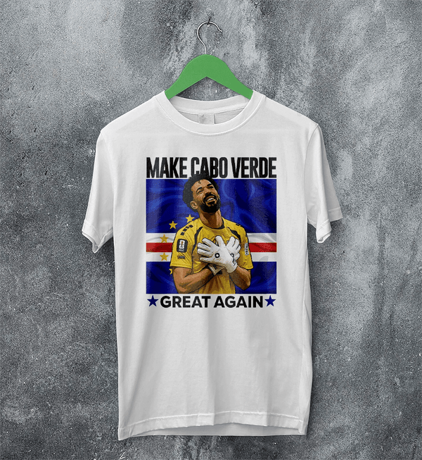 Vozinha Great Again TShirt, Vintage Cabo Verde Star Shirt, Soccer Legend Tee - White - WorldWideShirt