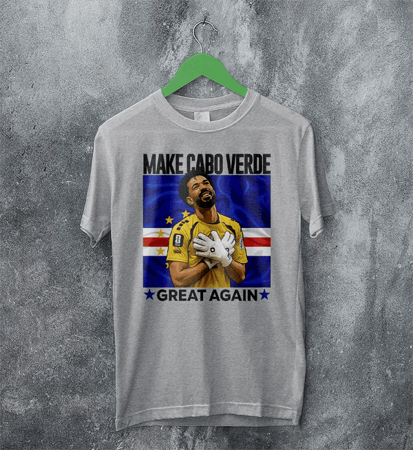 Vozinha Great Again TShirt, Vintage Cabo Verde Star Shirt, Soccer Legend Tee - Sport Grey - WorldWideShirt