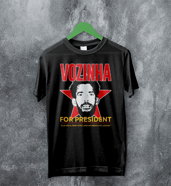 Vozinha President TShirt, Vintage Vozinha For President Shirt, Soccer Legend Tee - Black - WorldWideShirt