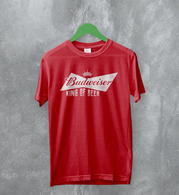 VTG Logo Budweiser T-Shirt Budweiser King Of Beer Shirt - WorldWideShirt