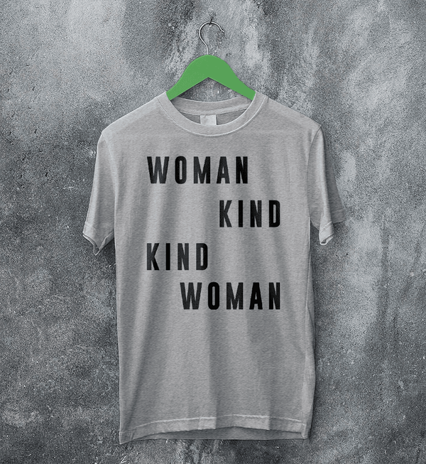 Woman Kind T-Shirt Women's Day Shirt Being Kind Girl Merch - Sport Grey - WorldWideShirt