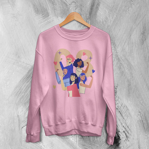 Women's Day Sweatshirt 08 Y2K Shirt Sporty Y2K Number Crewneck Women Gift - Light Pink - WorldWideShirt