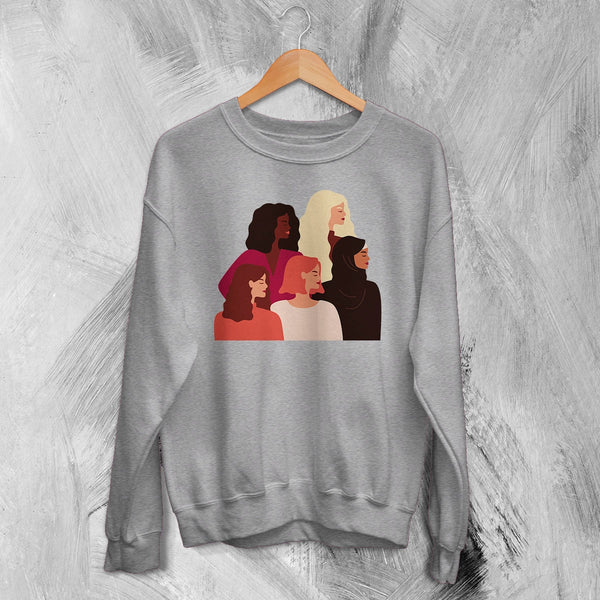 Women's Day Sweatshirt Club Feminist Shirt Strong Women Gift - Sport Grey - WorldWideShirt