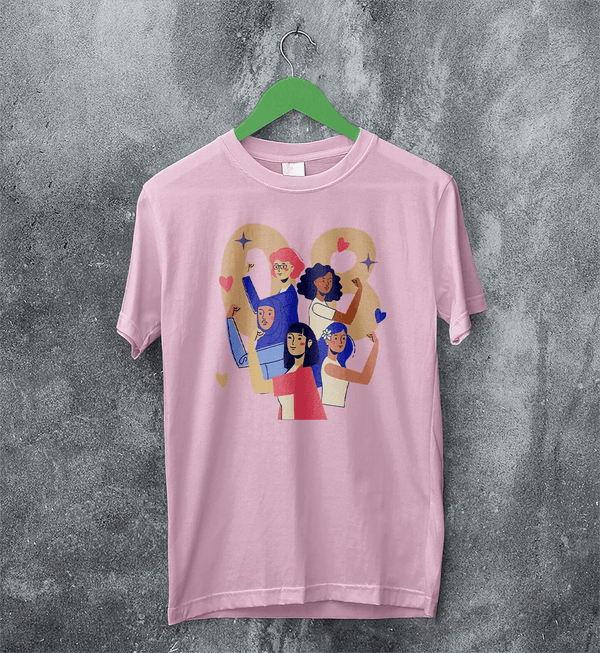 Women's Day T-Shirt 08 Y2K Shirt Sporty Y2K Number Tee Women Gift - Light Pink - WorldWideShirt