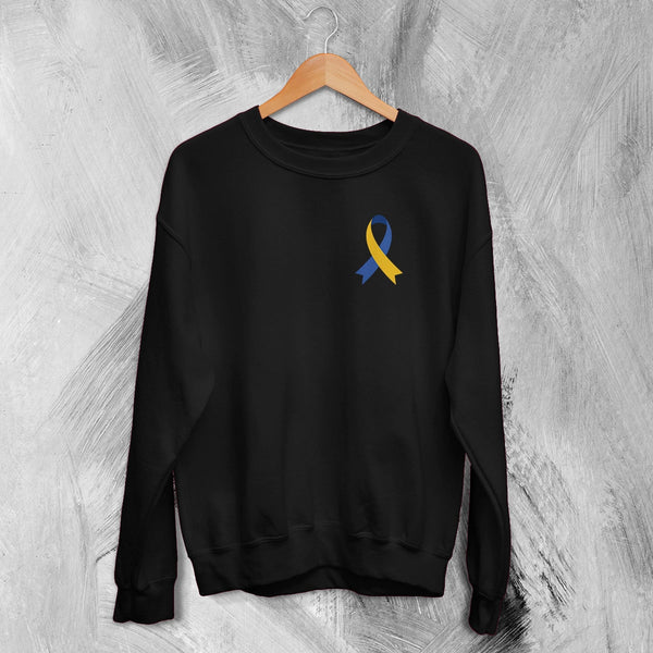 World Down Syndrome Day Logo Sweatshirt Support Down Syndrome Shirt - Black - WorldWideShirt