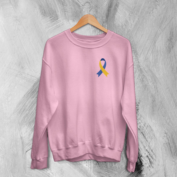 World Down Syndrome Day Logo Sweatshirt Support Down Syndrome Shirt - Light Pink - WorldWideShirt