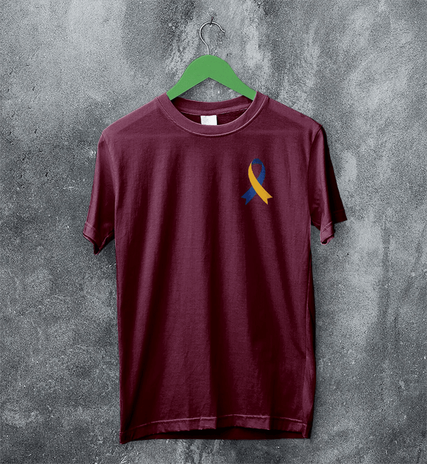 World Down Syndrome Day Logo T-shirt Support Down Syndrome Shirt - Red Maroon - WorldWideShirt