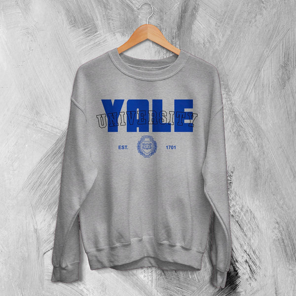 Yale University Sweatshirt Retro Campus Shirt Ivy League Research University US - Sport Grey - WorldWideShirt