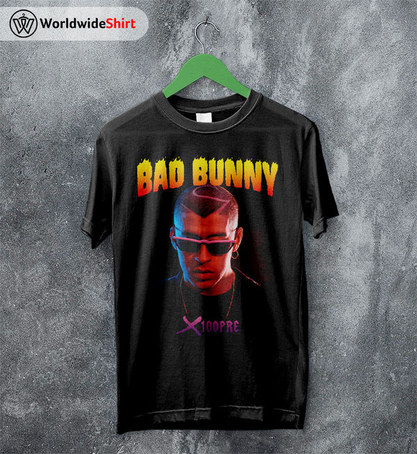 Bad Bunny X100Pre Tour T Shirt Bad Bunny Rapper Shirt