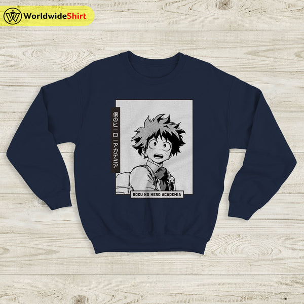 Kids Izuku Midoriya Sweatshirt Boku No Academia Shirt BNHA Merch Anime