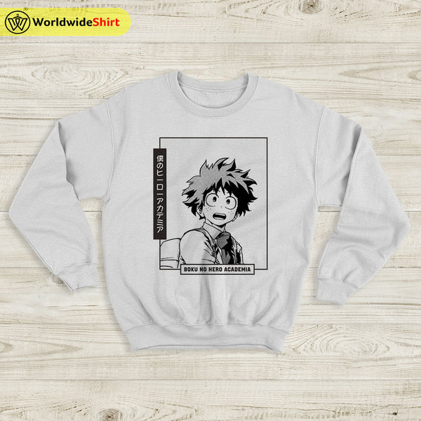Kids Izuku Midoriya Sweatshirt Boku No Academia Shirt BNHA Merch Anime