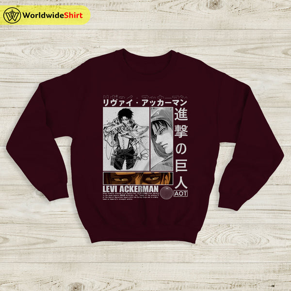 Levi Ackerman AOT Sweatshirt Attack On Titan Shirt Shingeki no Kyojin Shirt