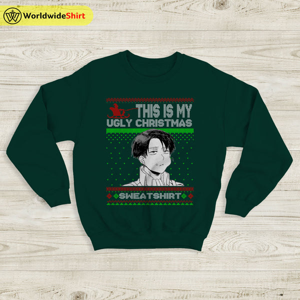 Levi Ackerman Christmas Sweatshirt Attack On Titan Shirt Ugly Christmas Shirt
