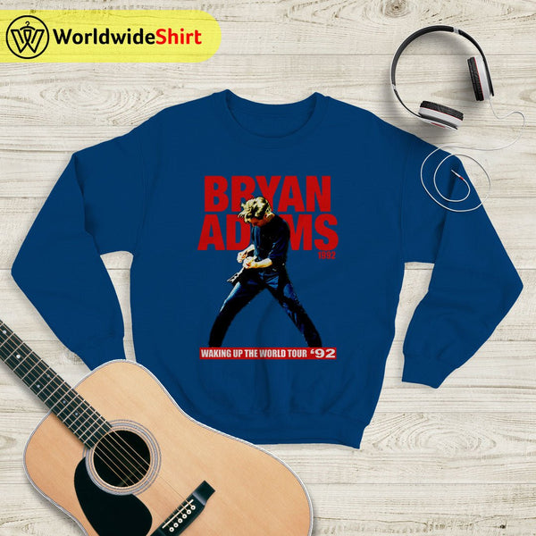 Bryan Adams Vintage 1992 Tour Sweatshirt Bryan Adams Shirt Music Shirt - WorldWideShirt