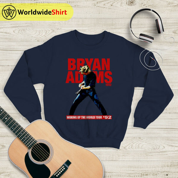 Bryan Adams Vintage 1992 Tour Sweatshirt Bryan Adams Shirt Music Shirt - WorldWideShirt