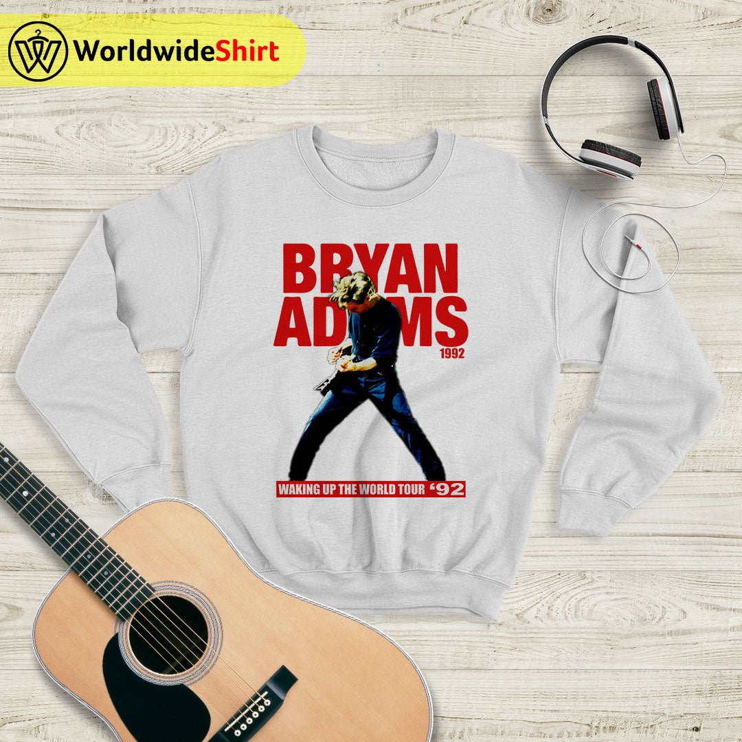 bryan adams gear Bryan Adams Vintage 1992 Tour Sweatshirt Bryan Adams Shirt Music Shirt – WorldWideShirt
