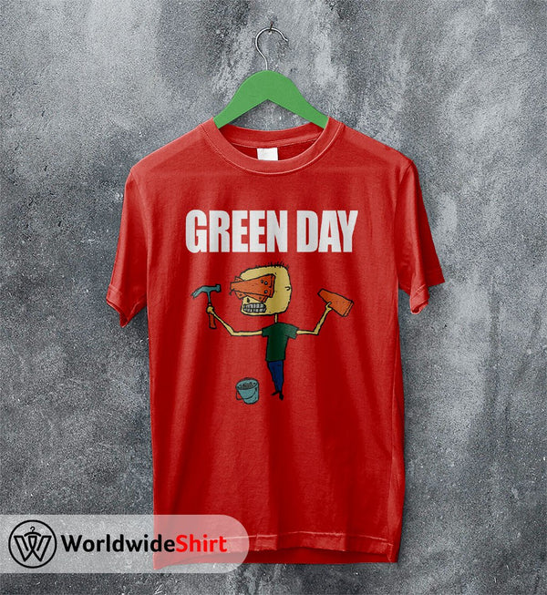 Green Day Tour Vintage 90's T-Shirt Green Day Shirt Rock Band Shirt - WorldWideShirt