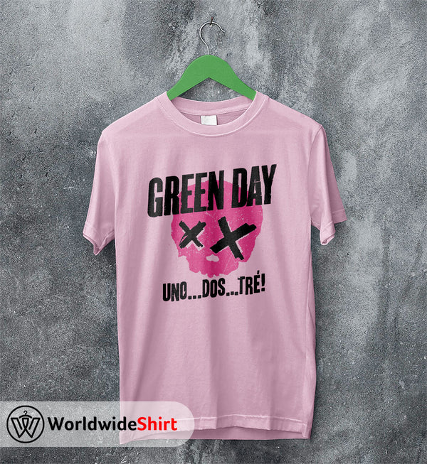 Green Day Uno Dos Tre T-Shirt Green Day Shirt Rock Band Shirt - WorldWideShirt