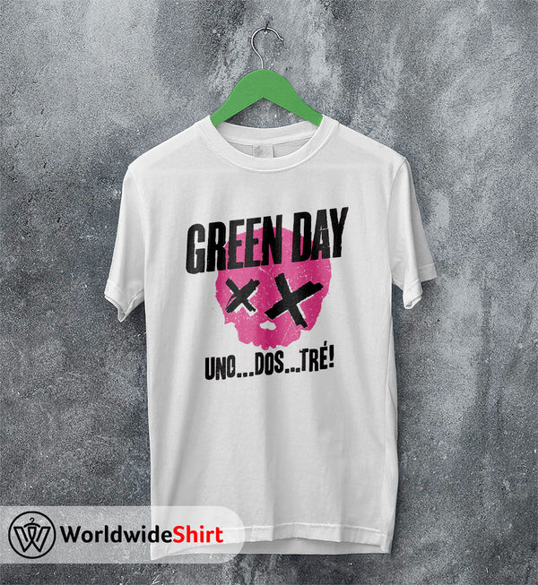 Green Day Uno Dos Tre T-Shirt Green Day Shirt Rock Band Shirt - WorldWideShirt