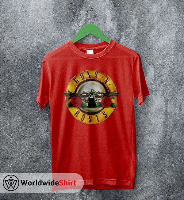 Guns N Roses Vintage Logo T-Shirt Guns N Roses Shirt Rock Band - WorldWideShirt