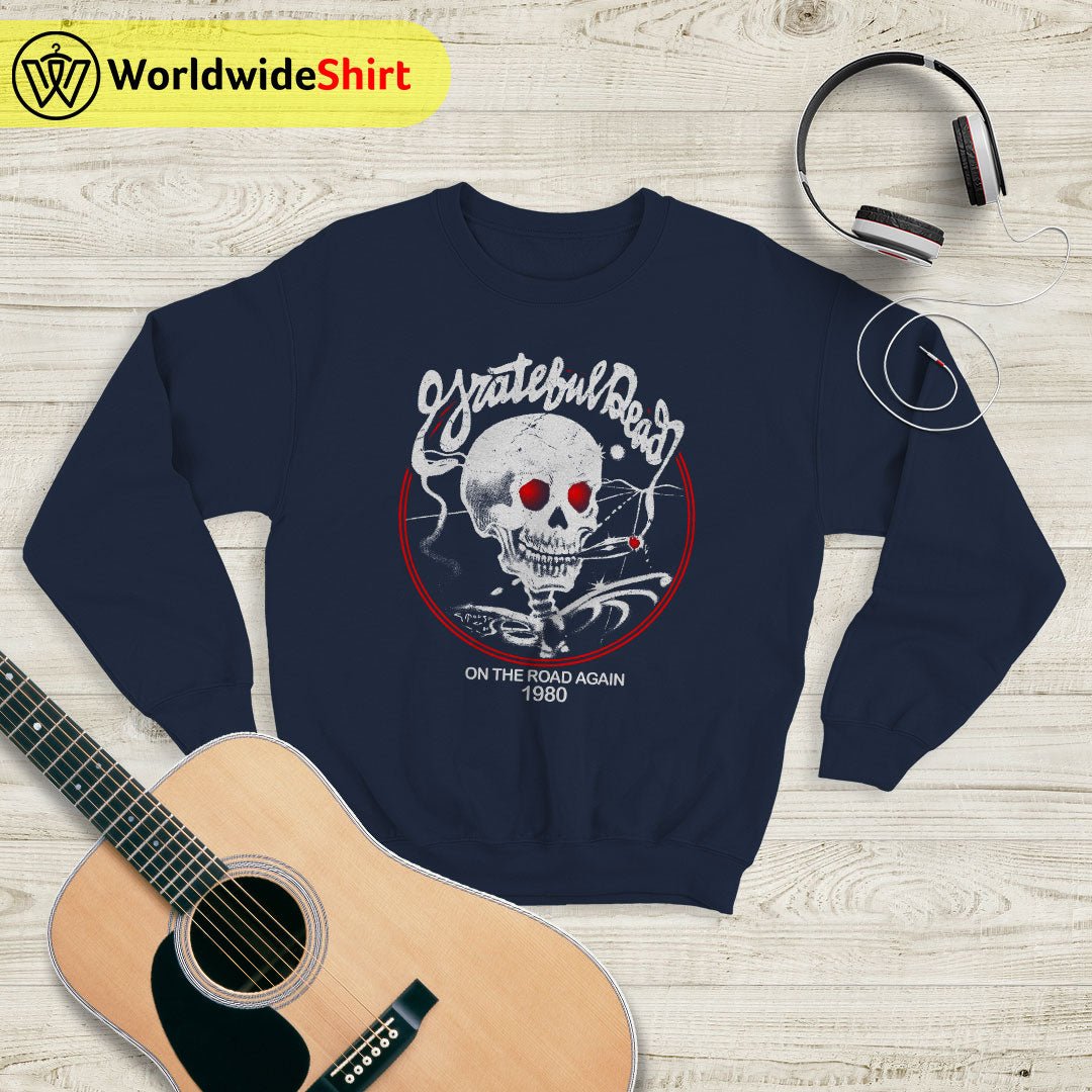 Grateful Dead Sweatshirt On The Road Again 1980 Tour Sweater