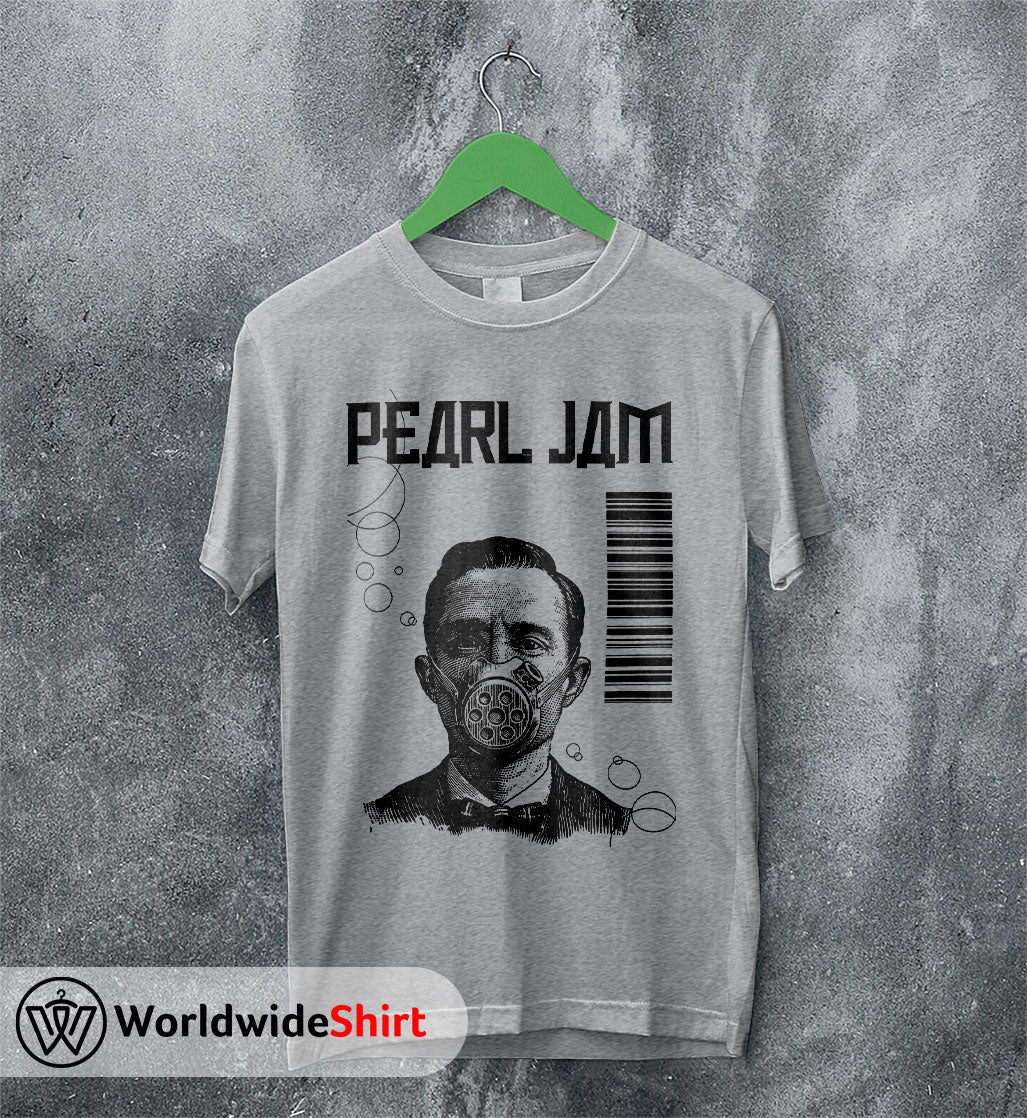 Gildan Pearl Jam Shirt Tour Vintage 90's T Shirt Pearl Jam merch YH-PJAM05-SHIRT / Sport Grey / M
