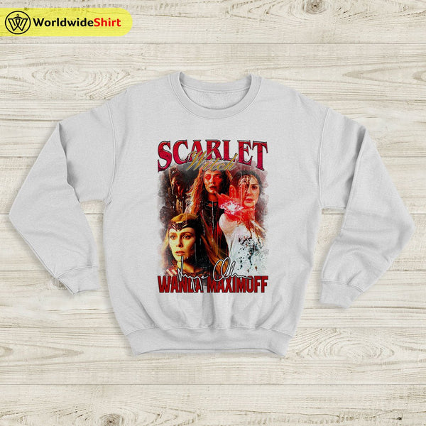 Scarlet Witch Vintage 90's Sweatshirt Wanda Maximoff Shirt The Avengers Shirt - WorldWideShirt