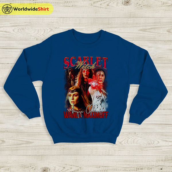Scarlet Witch Vintage 90's Sweatshirt Wanda Maximoff Shirt The Avengers Shirt - WorldWideShirt