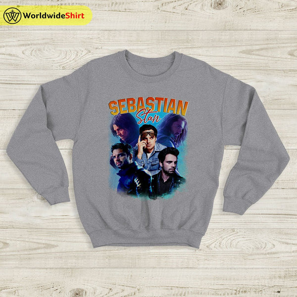 Sebastian Stan Vintage Sweatshirt Bucky Barnes Shirt The Avengers Shirt - WorldWideShirt